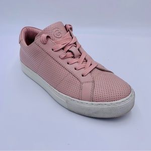 Greats of Brooklyn shoes Royale Leather perforated pink sneakers women size 7.5